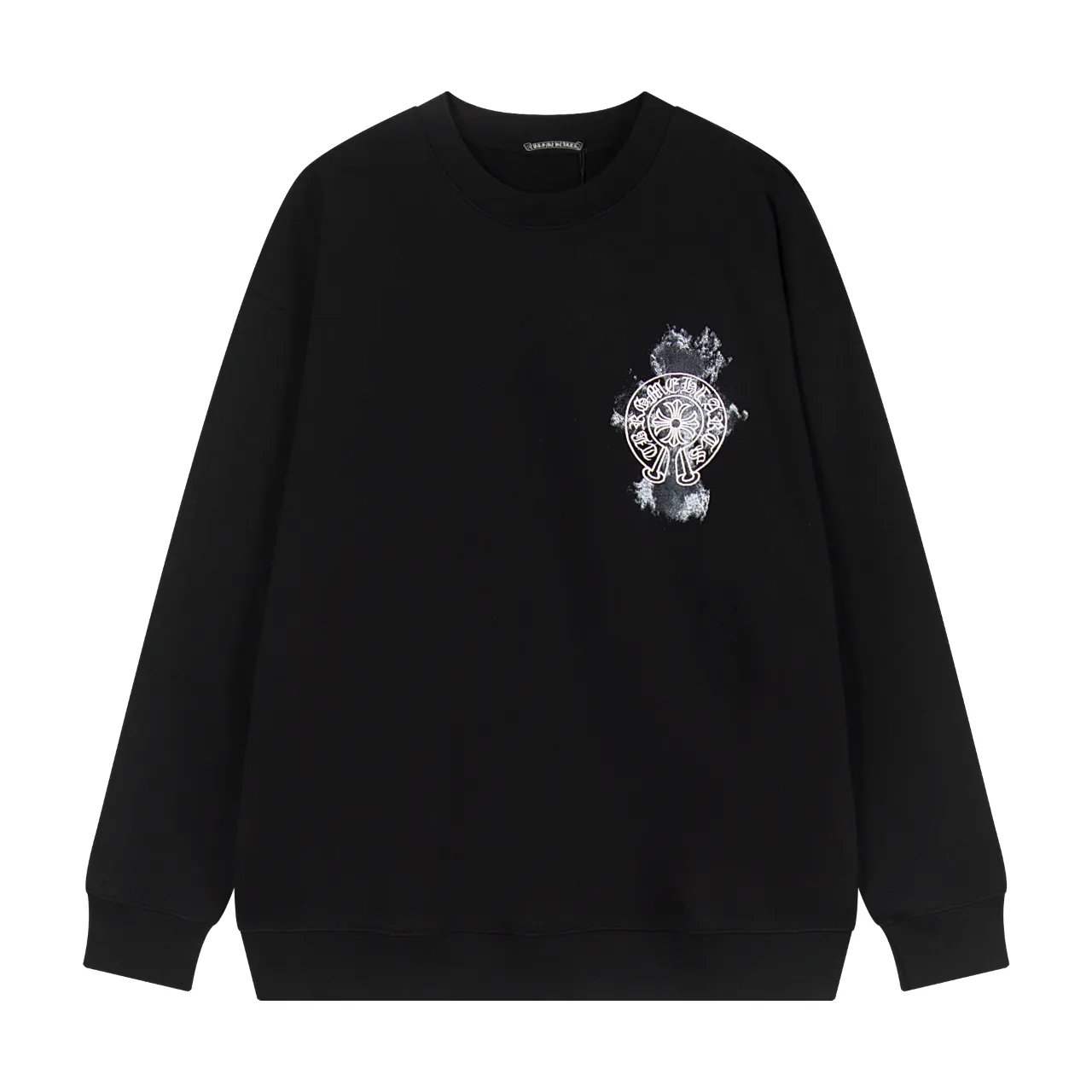 P250 Chrome Hearts Chrome Hearts Cloud Smoke Print Embroidered Sweatshirt Size: S M L XL Color: Black, White